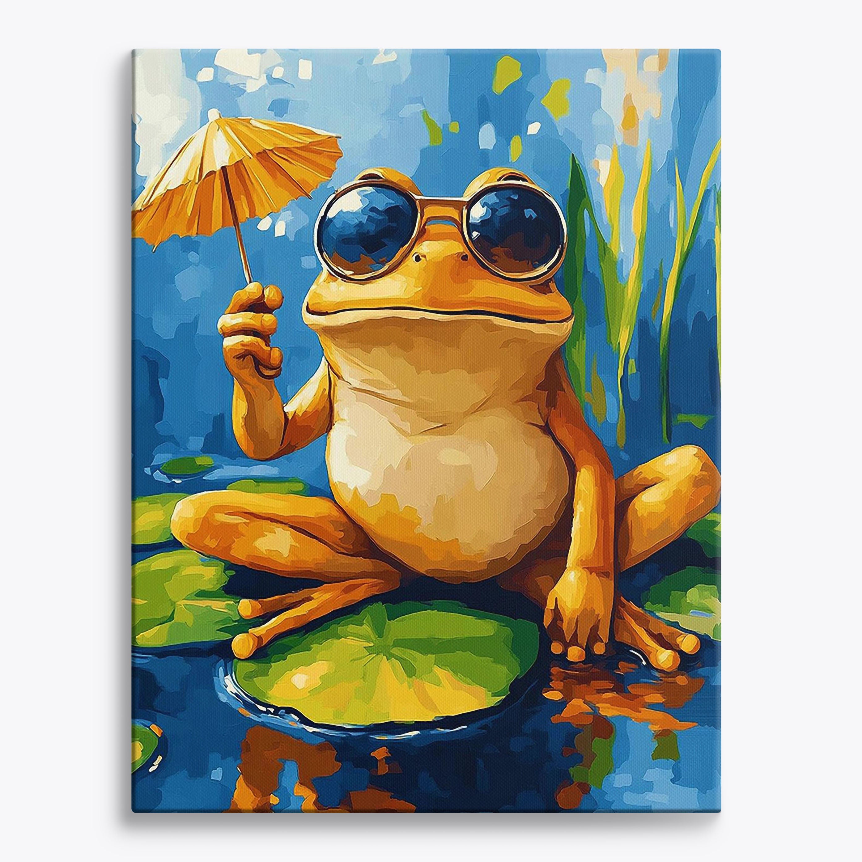 Frog With Shades No Frame / Regular (19.7"x15.75"/50x40cm) / 24 colors